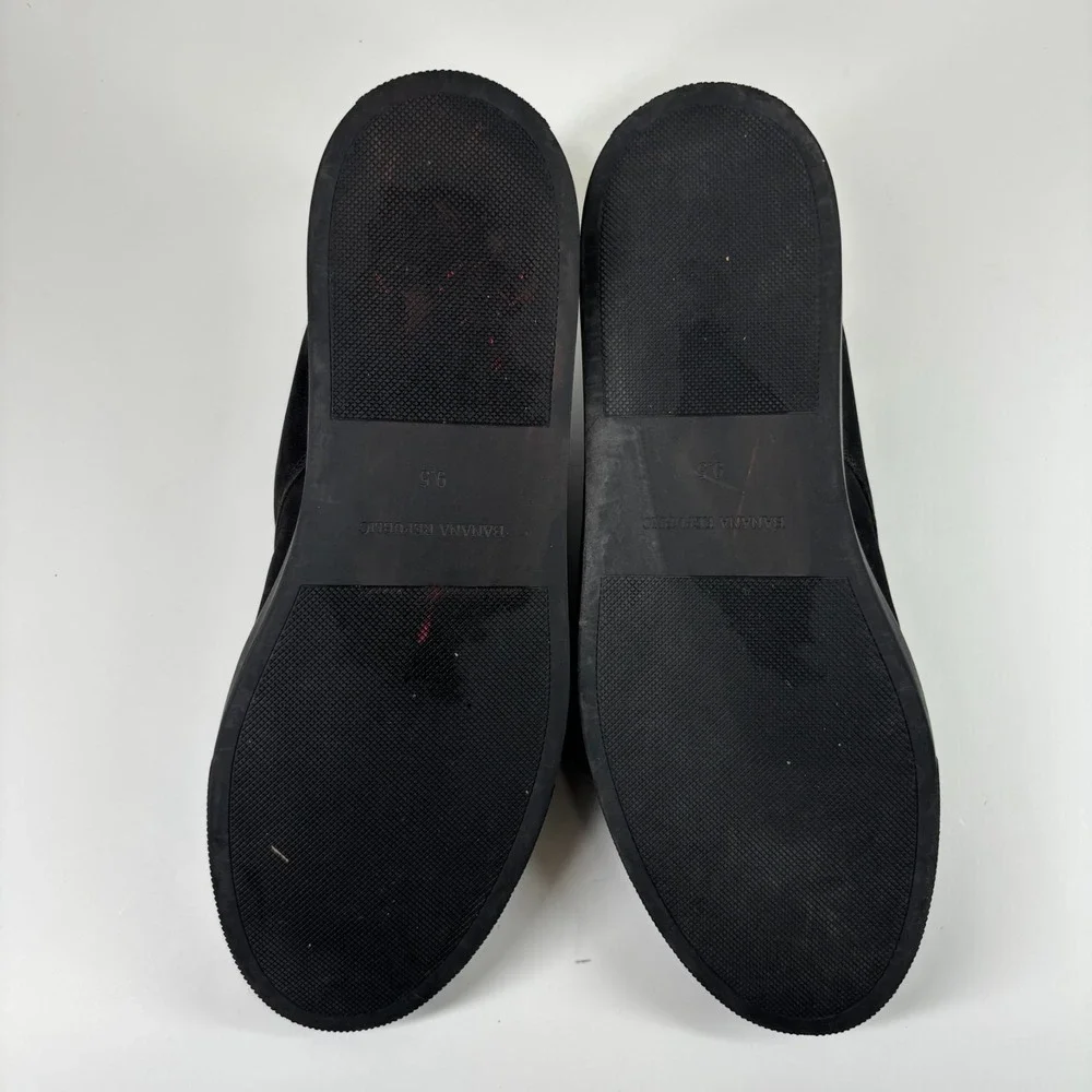 Banana Republic Men's US 9.5M Black Leather Shearling-Lined Comfort Chukka Boots